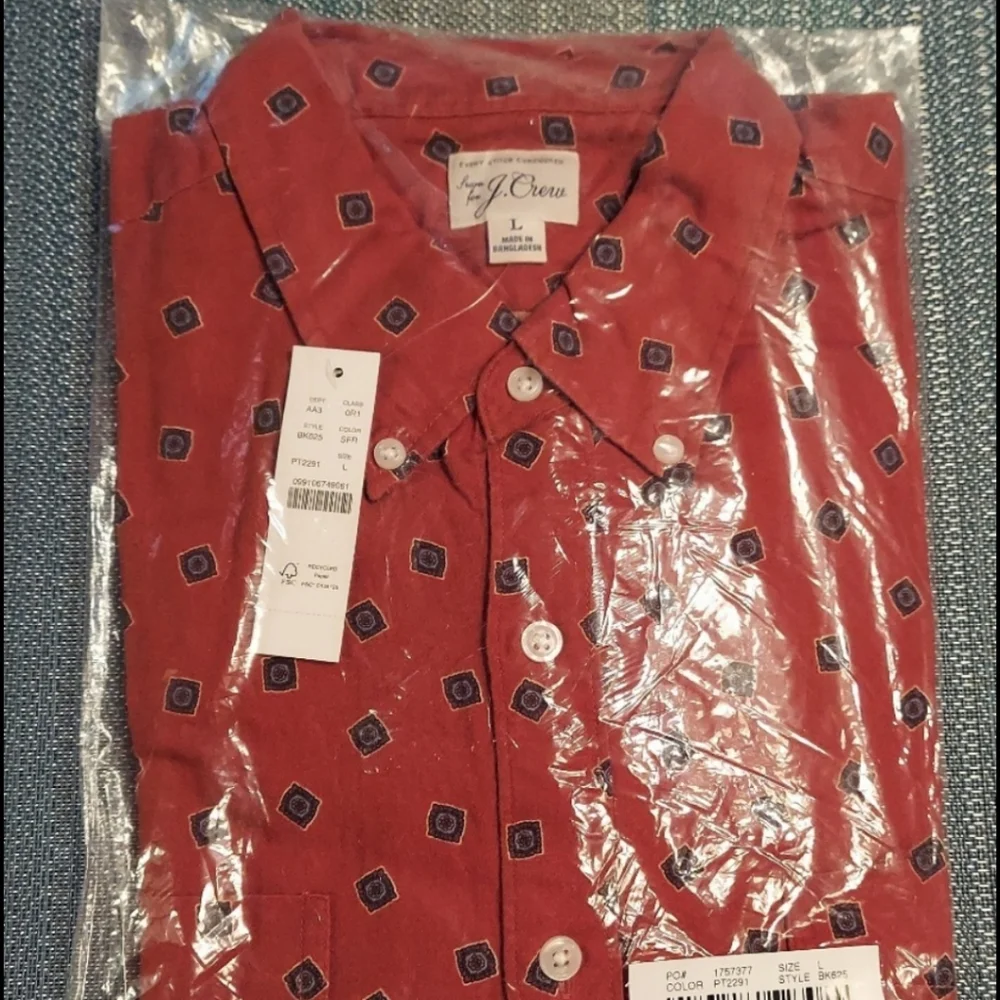 J.Crew Cotton Wool Challis two-pocket shirt  1 ea. 3 colors left Men's LG SO